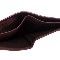 Bottega Veneta Burgundy Intreciatto Leather Bifold Wallet