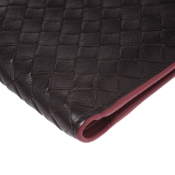 Bottega Veneta Black Intrecciato Leather Bi-Fold Wallet