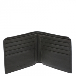 Bottega Veneta Green/Grey Intrecciato Leather Bifold Wallet