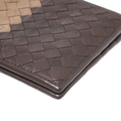 Bottega Veneta Tricolor Intrecciato Leather Bifold Wallet