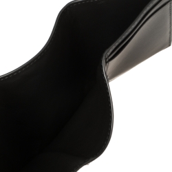 Pre Owned Bottega Veneta Black Intrecciato Leather Trifold Wallet