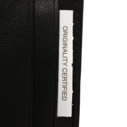 Pre Owned Bottega Veneta Black Intrecciato Leather Trifold Wallet