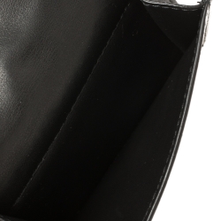 Pre Owned Bottega Veneta Black Intrecciato Leather Trifold Wallet