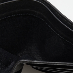 Pre Owned Bottega Veneta Black Intrecciato Leather Bifold Wallet