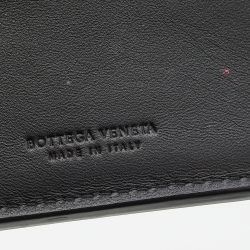 Pre Owned Bottega Veneta Black Intrecciato Leather Bifold Wallet