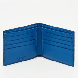 Pre Owned Bottega Veneta Black Intrecciato Leather Bifold Wallet