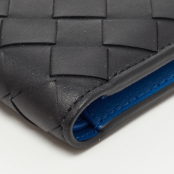 Pre Owned Bottega Veneta Black Intrecciato Leather Bifold Wallet