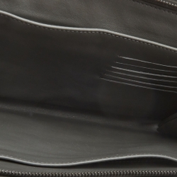 Bottega Veneta Grey Intrecciato Leather Zip Wristlet Clutch