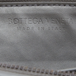 Bottega Veneta Grey Intrecciato Leather Zip Wristlet Clutch