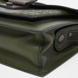 Bottega Veneta Green Intrecciato Leather Zip Pouch
