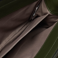 Bottega Veneta Green Intrecciato Leather Zip Pouch