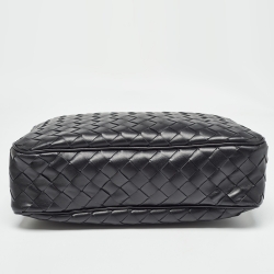Bottega Veneta Black Intrecciato Leather Arco Camera Crossbody Bag