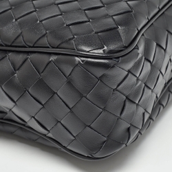 Bottega Veneta Black Intrecciato Leather Arco Camera Crossbody Bag