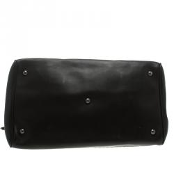 Bottega Veneta Dark Brown Intrecciato Leather Weekender Bag