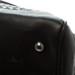 Bottega Veneta Dark Brown Intrecciato Leather Weekender Bag