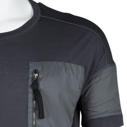 Bottega Veneta Grey Jersey Zip Detail T-Shirt L