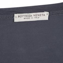 Bottega Veneta Grey Jersey Zip Detail T-Shirt L