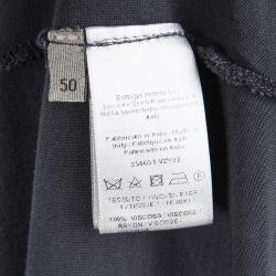 Bottega Veneta Grey Jersey Zip Detail T-Shirt L