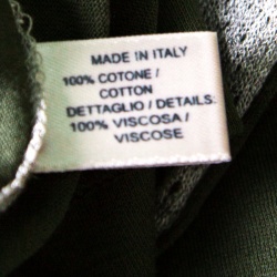 Bottega Veneta Green Jersey Contrast Perforated Knit Trim T-Shirt M