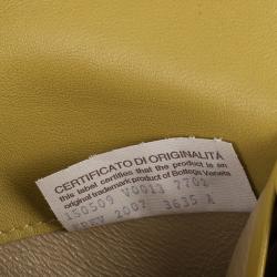 Pre Owned Bottega Veneta Banane Intrecciato Continental Wallet