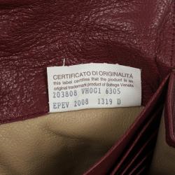 Pre Owned Bottega Veneta Burgundy Intrecciato Wallet