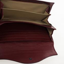 Pre Owned Bottega Veneta Burgundy Intrecciato Wallet