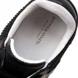 Pre Owned Bottega Veneta Black Leather/Suede and Mesh Sneakers 41