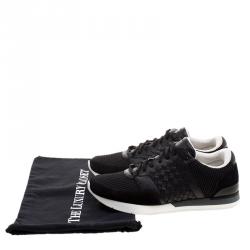 Pre Owned Bottega Veneta Black Leather/Suede and Mesh Sneakers 41
