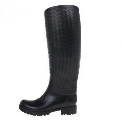 Pre Owned Bottega Veneta Intreciatto Rain Boots Size 36