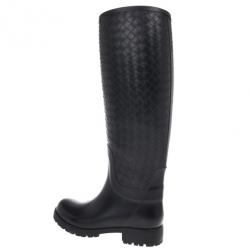 Pre Owned Bottega Veneta Intreciatto Rain Boots Size 36