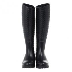 Pre Owned Bottega Veneta Intreciatto Rain Boots Size 36