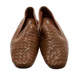 Pre Owned حذاء لوفرز بوتيغا فينيتا جلد انترشياتو بيج داكن  مقاس 43