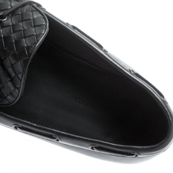 Pre Owned حذاء لوفرز بوتيغا فينيتا جلد انترشياتو أسود مقاس 45