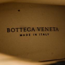 Pre Owned Bottega Veneta Black Leather Platform Mid Calf Boots Size 38