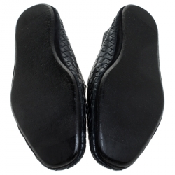 مملوكة مسبقًا حذاء لوفرز بوتيغا فينيتا جلد سليب أنترشياتو أسود مقاس 40