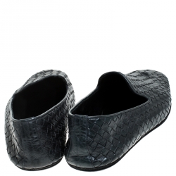 مملوكة مسبقًا حذاء لوفرز بوتيغا فينيتا جلد سليب أنترشياتو أسود مقاس 40