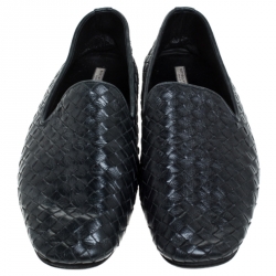 مملوكة مسبقًا حذاء لوفرز بوتيغا فينيتا جلد سليب أنترشياتو أسود مقاس 40