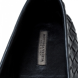 مملوكة مسبقًا حذاء لوفرز بوتيغا فينيتا جلد سليب أنترشياتو أسود مقاس 40