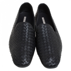 Pre Owned صندل بوتيغا فينيتا سموكنغ جلد أنتر شياتو أسود مقاس 45.5