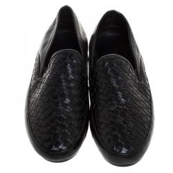 Pre Owned حذاء رياضي بوتيغا فينيتا سموكينع جلد أنترشياتو أسود مقاس 44