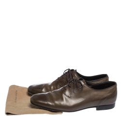 Bottega Veneta Brown Leather Brogue Oxfords Size 42