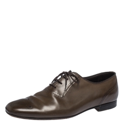 Bottega Veneta Brown Leather Brogue Oxfords Size 42