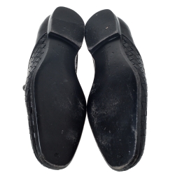 Pre Owned حذاء لوفرز بوتيغا فينيتا جلد أنترشياتو أسود مقاس 42