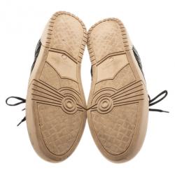 Pre Owned Bottega Veneta Black Intrecciato Leather Sneakers Size 46