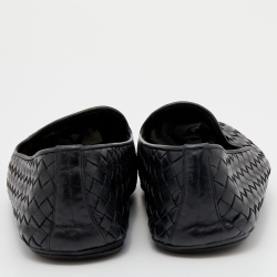 مملوكة مسبقًا حذاء لوفرز بوتيغا فينيتا جلد إنترشياتو أسود سليب أون مقاس 40