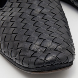 مملوكة مسبقًا حذاء لوفرز بوتيغا فينيتا جلد إنترشياتو أسود سليب أون مقاس 40