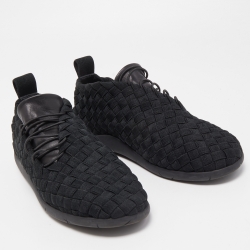 Bottega Veneta Woven Fabric Elasticated Intrecciato Sneakers Size 41.5