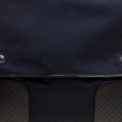 Bottega Veneta Navy Blue/Black Canvas and Intrecciato Leather Backpack 