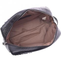 Pre Owned Bottega Veneta Black Intrecciato Leather Clutch Bag