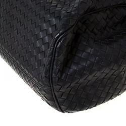 Pre Owned Bottega Veneta Black Intrecciato Leather Briefcase  